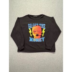 Rock Rose Couture‎ Los Angeles Go Get The Money Graphic Sweatshirt Black Large